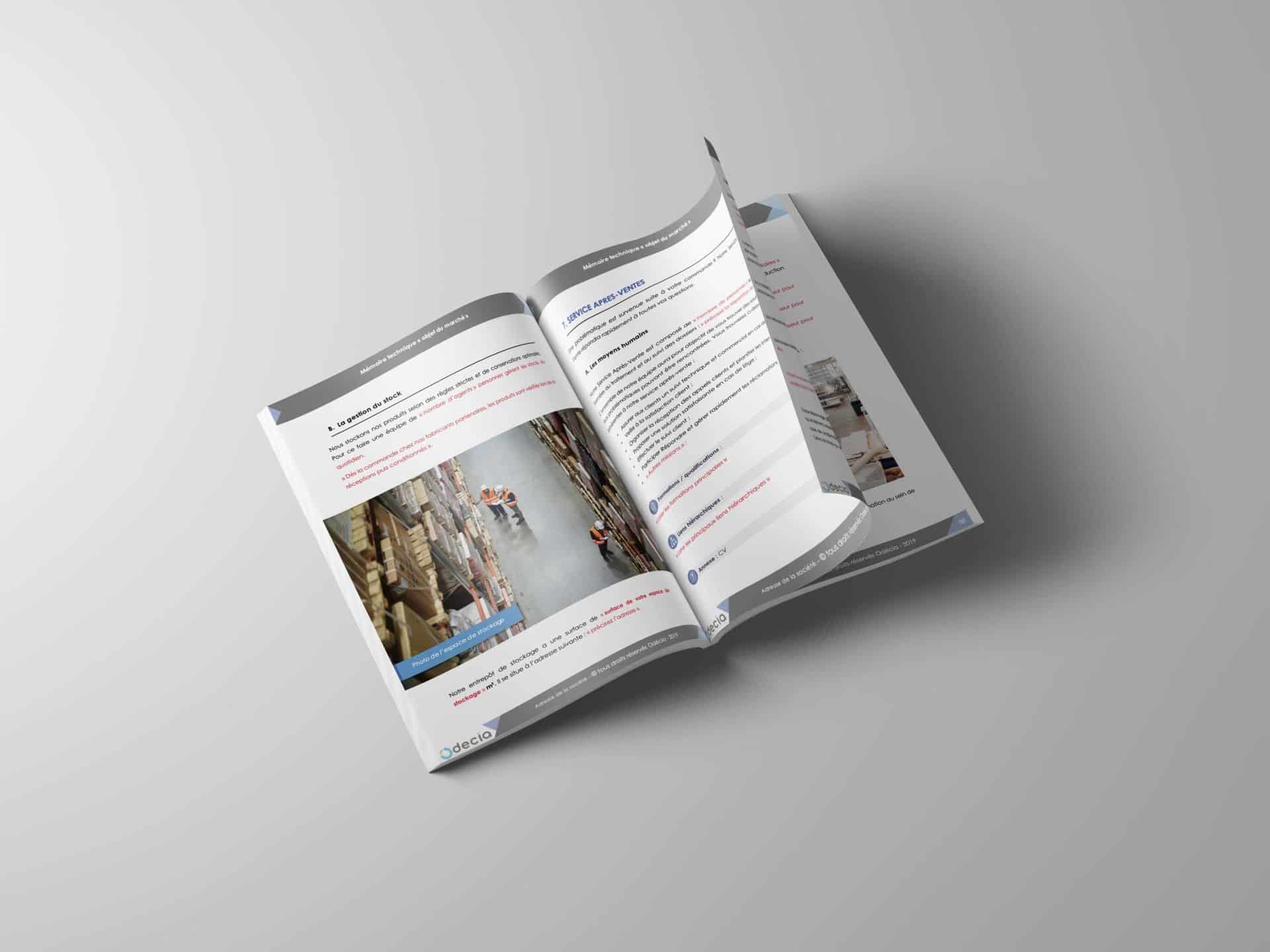 Mémoire technique Fourniture de meubles, mobiliers