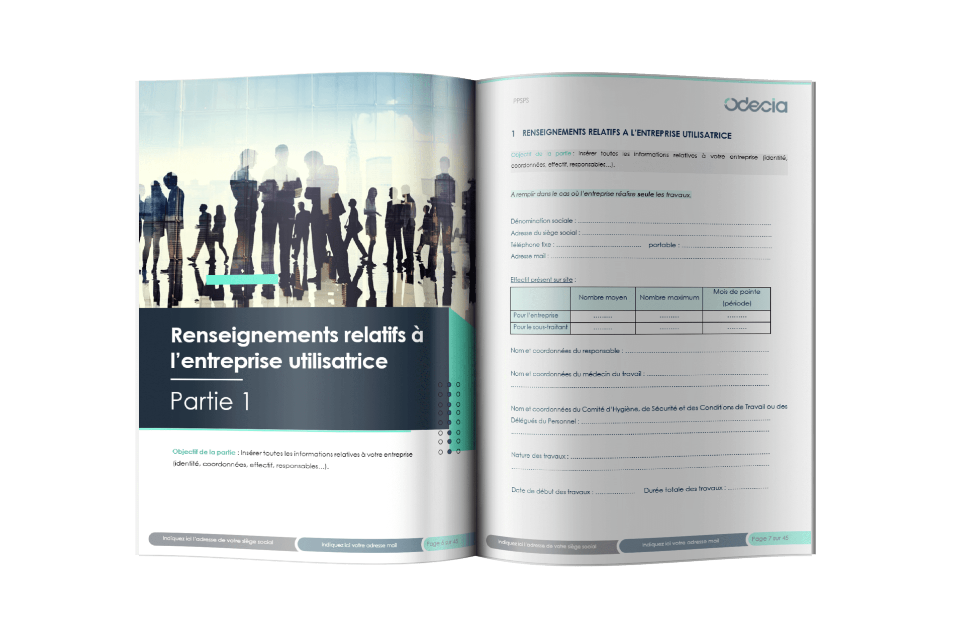 PPSPS électricité - Renseignements administratifs de l'entreprise Partie concernant les renseignements administratifs de l'entreprise - PPSPS électricité - Odécia