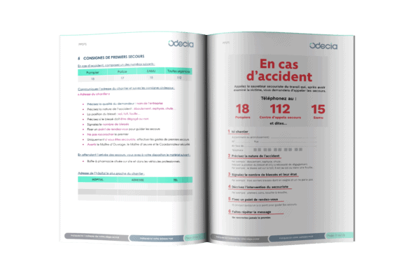 Modèle de PPSPS pour les entreprises spécialisées en Peinture – Consignes de premiers secours