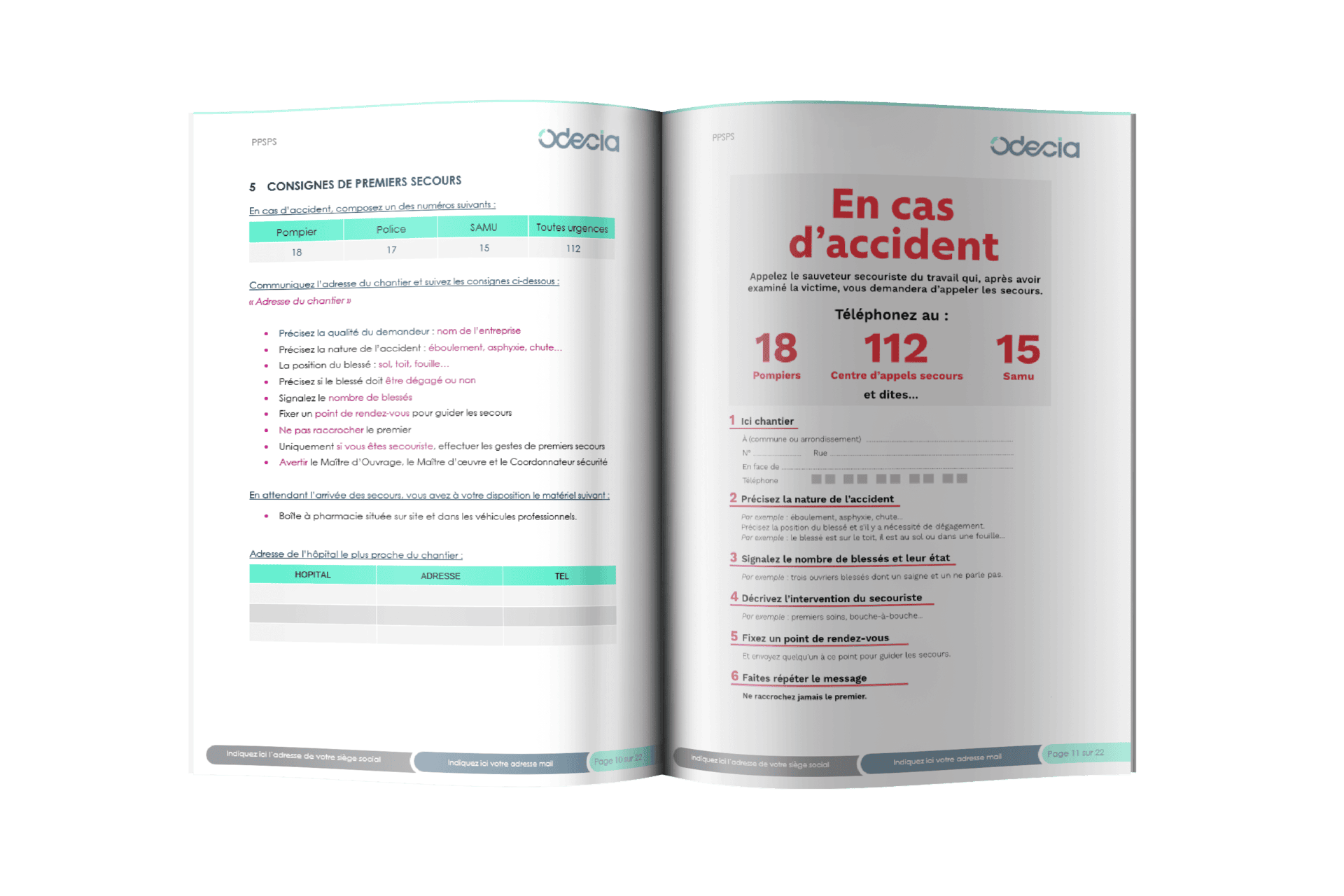 Modèle de PPSPS Peinture – Consignes de premiers secours Modèle de PPSPS pour les entreprises spécialisées en Peinture – Consignes de premiers secours