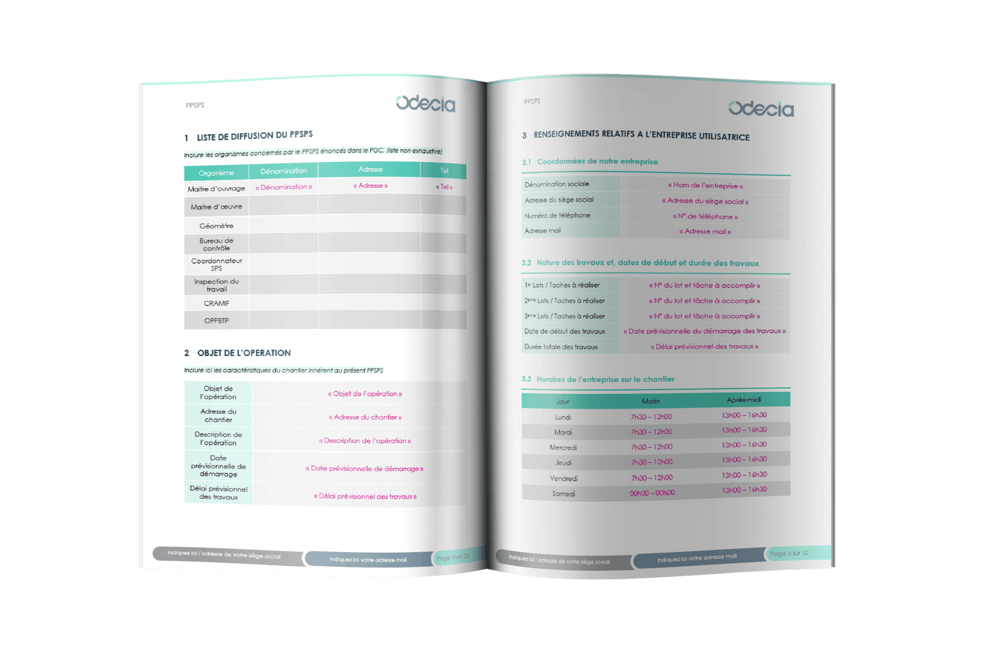 Modèle de PPSPS Peinture – Liste de diffusion Modèle de PPSPS pour les entreprises spécialisées en Peinture – Liste de diffusion
