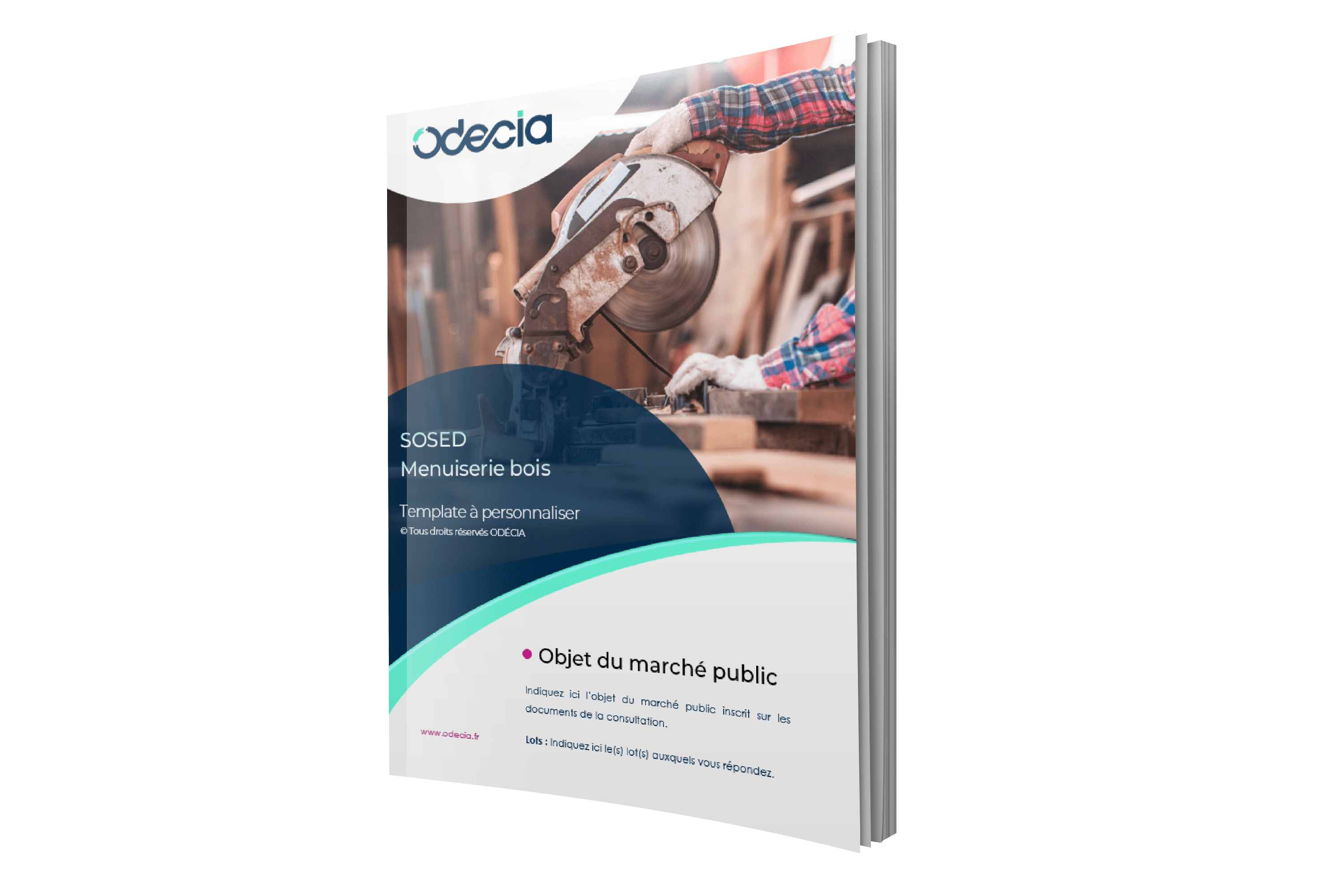 Modèle de SOSED Menuiserie bois – Page de garde – Version PREMIUM