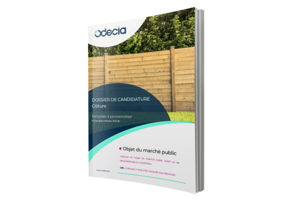 Modèle de Dossier de candidature Clôture – Page de garde – Version PREMIUM