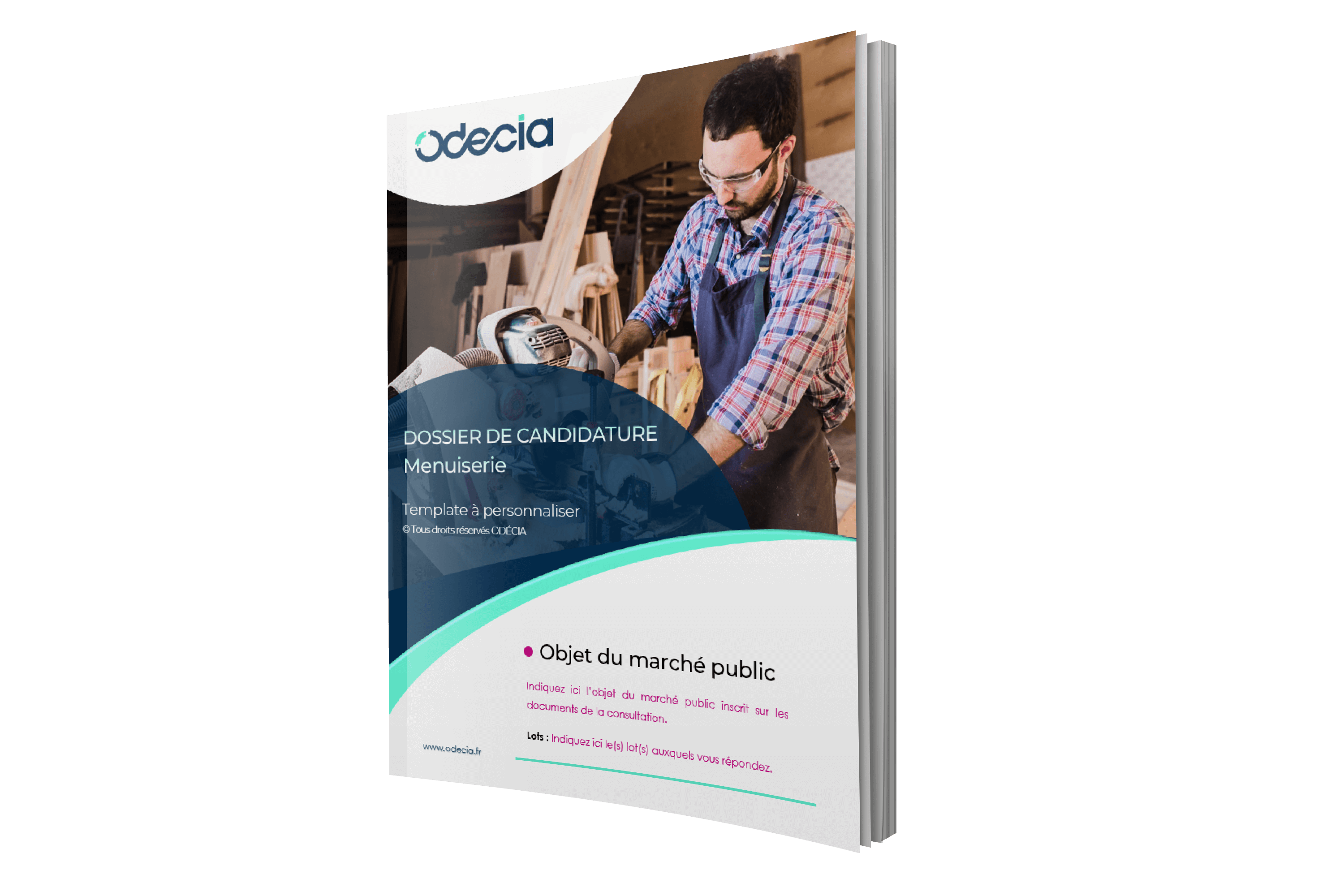 Trame de Dossier de candidature Menuiserie bois – Page de garde – Version PREMIUM Modèle de Dossier de candidature Menuiserie bois – Page de garde – Version PREMIUM
