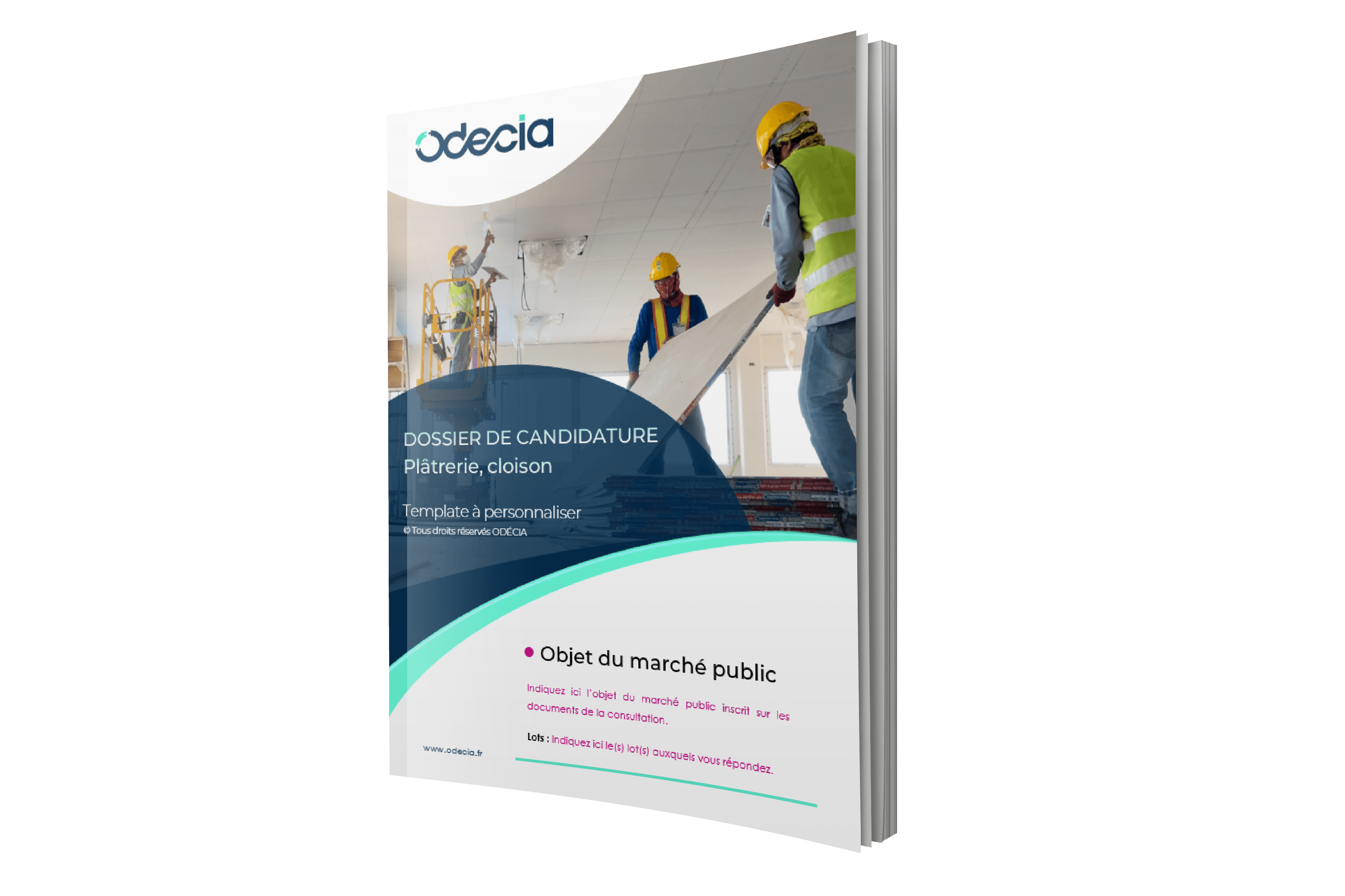 Trame de Dossier de candidature Plâtrerie cloisons – Page de garde – Version PREMIUM Modèle de Dossier de candidature Plâtrerie cloisons – Page de garde – Version PREMIUM