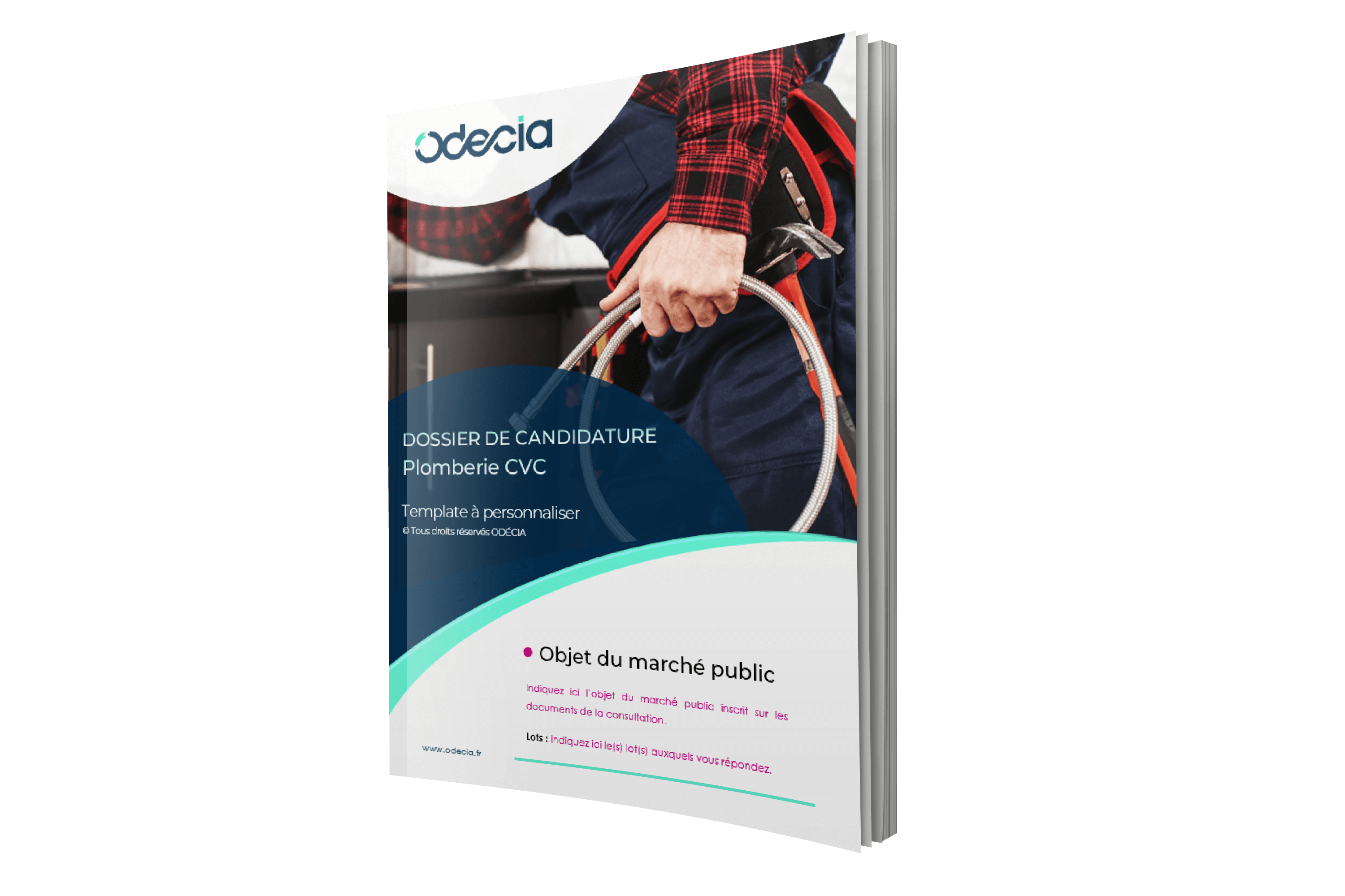 Trame de Dossier de candidature Plomberie CVC – Page de garde – Version PREMIUM Modèle de Dossier de candidature Plomberie CVC – Page de garde – Version PREMIUM