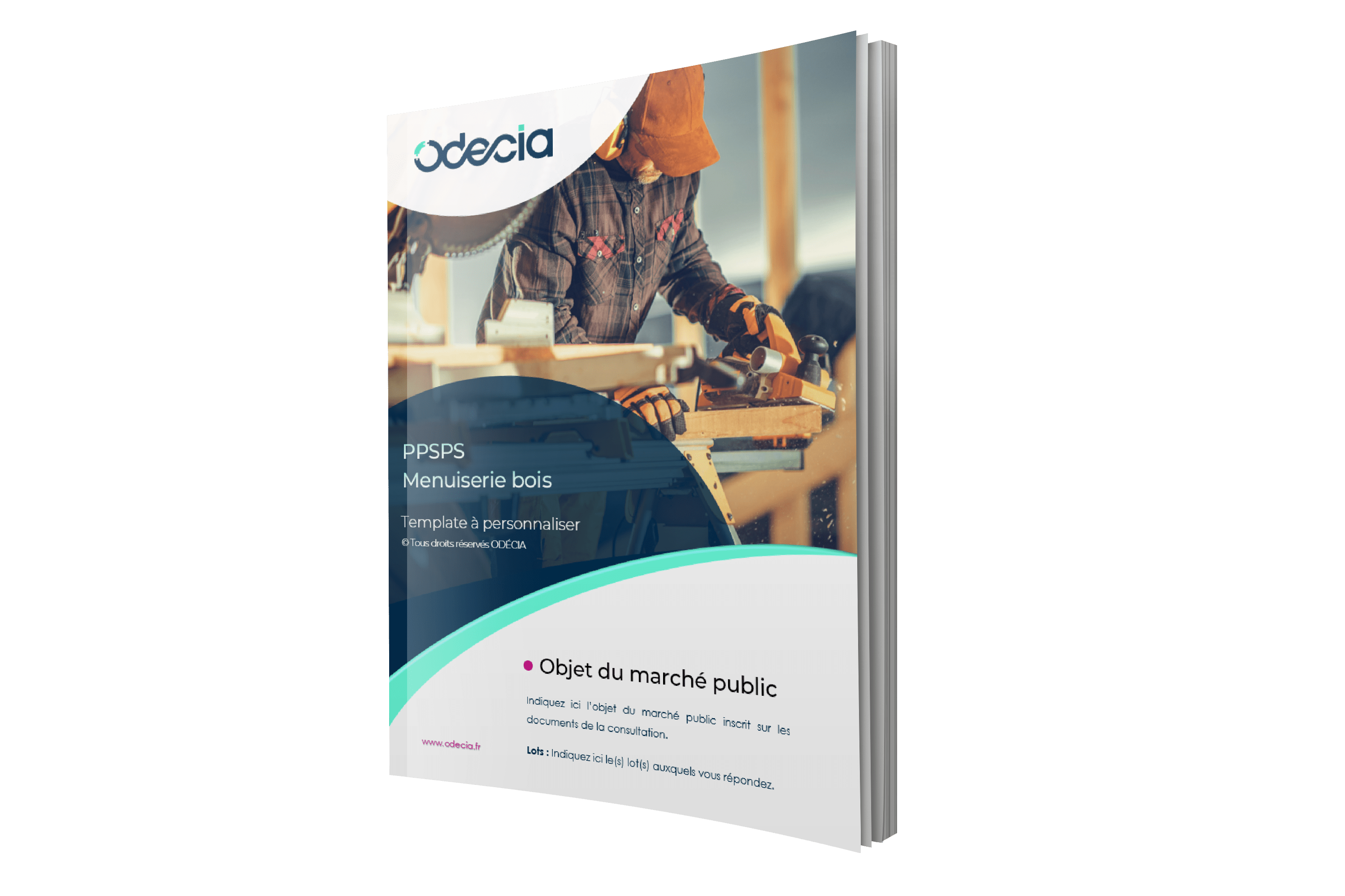 Modèle de PPSPS Menuiserie bois – Page de garde – Version PREMIUM