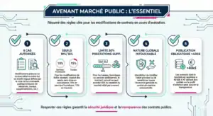 Synthèse des points essentiels à retenir sur les avenants en marché public