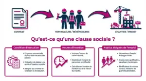 Schéma explicatif de la clause sociale d'insertion en marché public