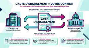 Schéma acte d'engagement contrat entreprise acheteur public